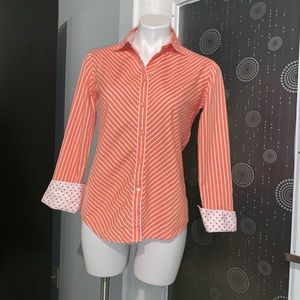 Jones Wear Studio Career Orange Long Sleeves Shirt